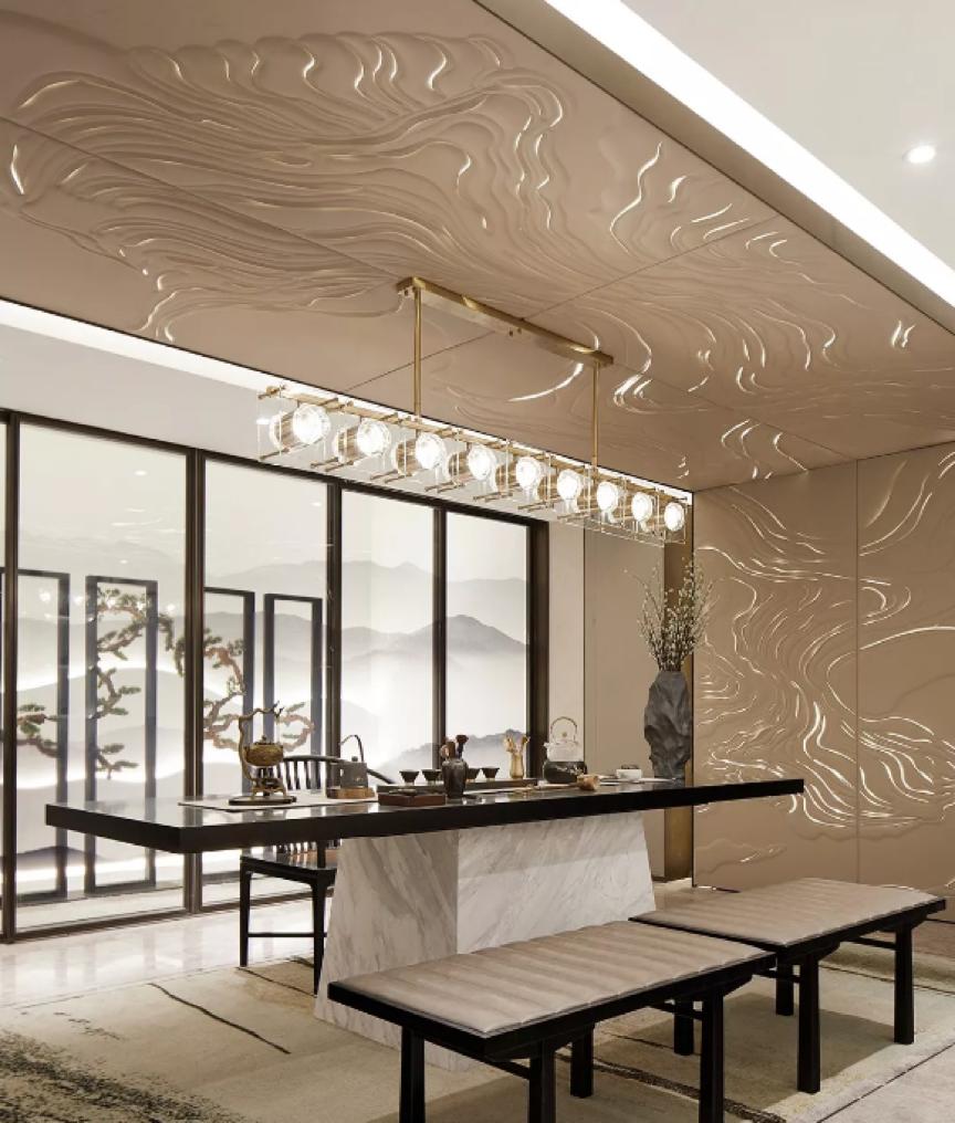 皮雕墙面做法,皮雕上墙设计方法