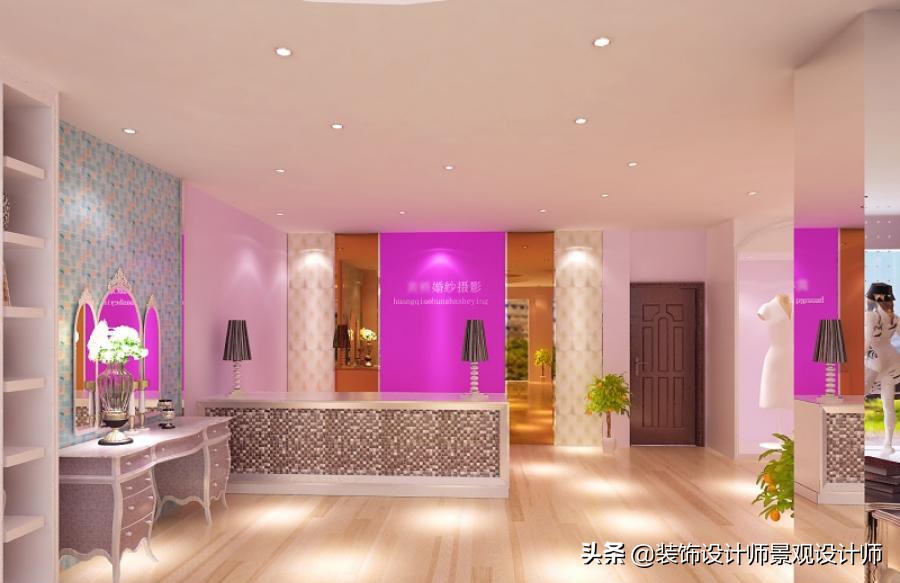 儿童影楼摄影实景布置,婚纱影楼设计功能分区