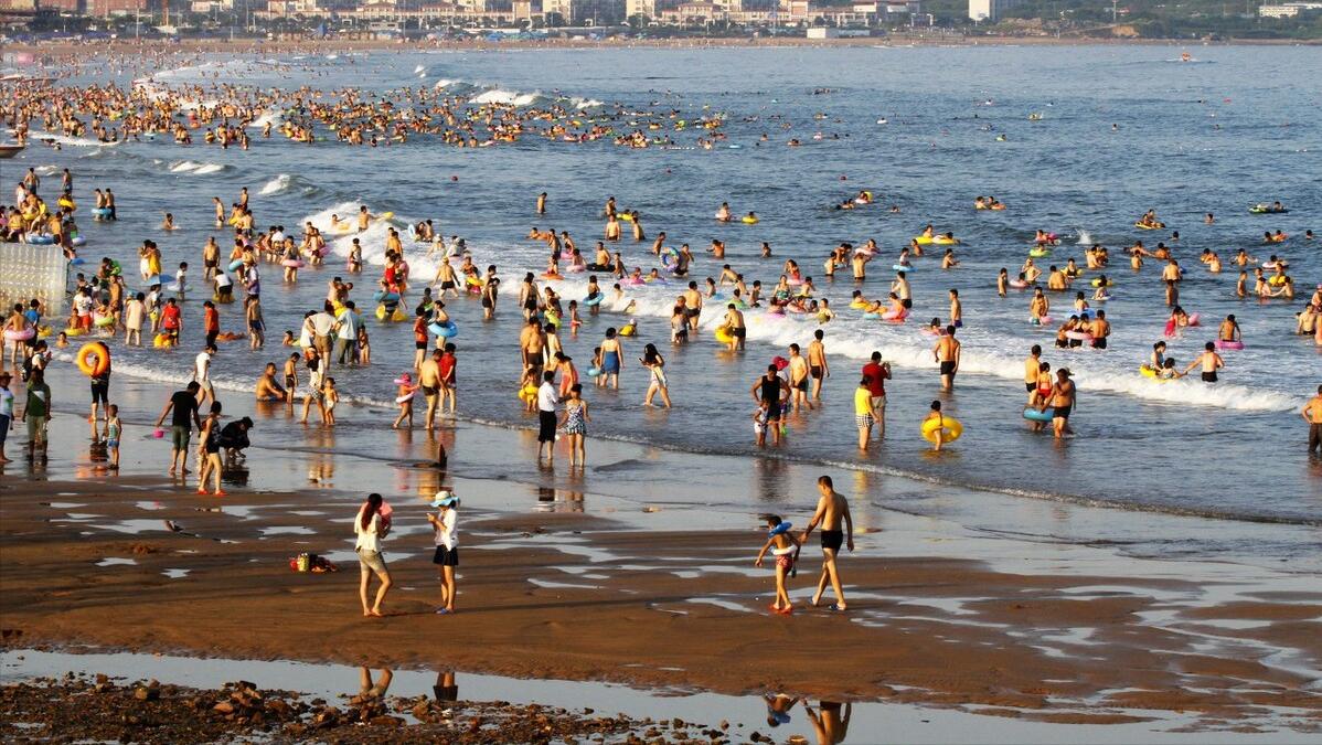 美丽海滨城市青岛,青岛旅行金沙滩