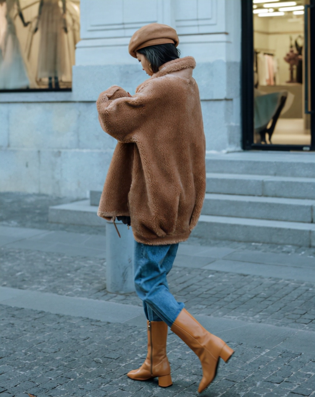 冬装新款泰迪熊保暖长袖外套,泰迪熊短款外套穿搭