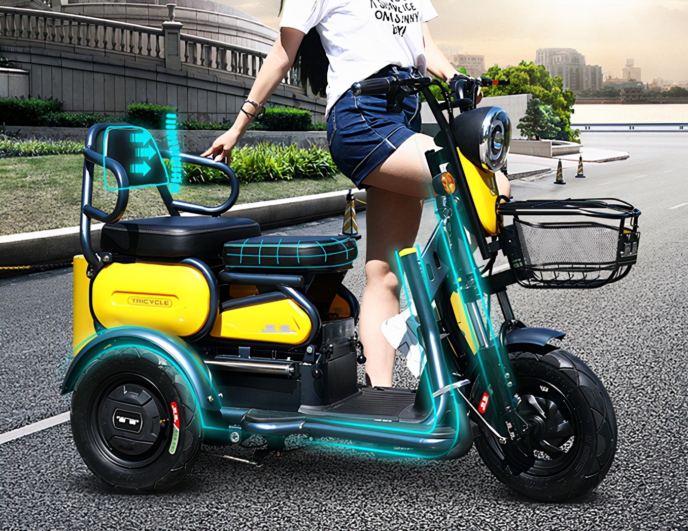 凤凰小三轮老年电动车,凤凰便携小三轮