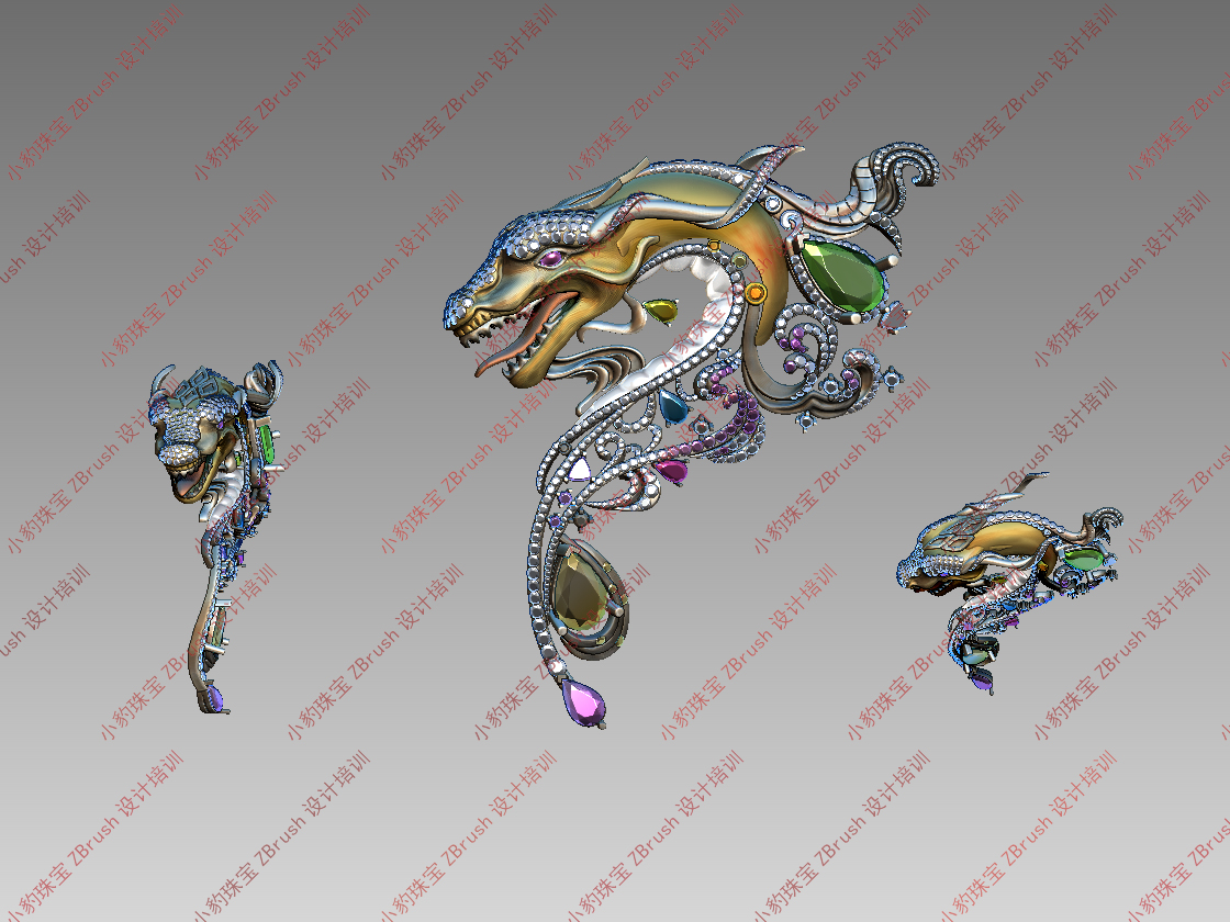 2023zbrush戒指基础教学,小豹珠宝zbrush设计教学