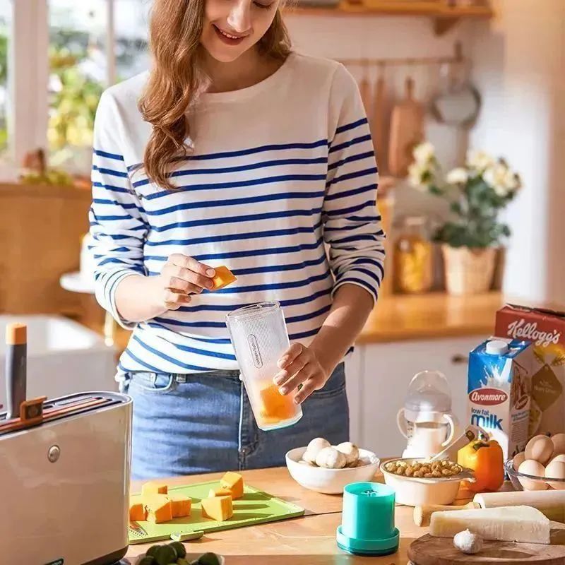 便携榨汁杯真的太方便,随身果蔬榨汁杯