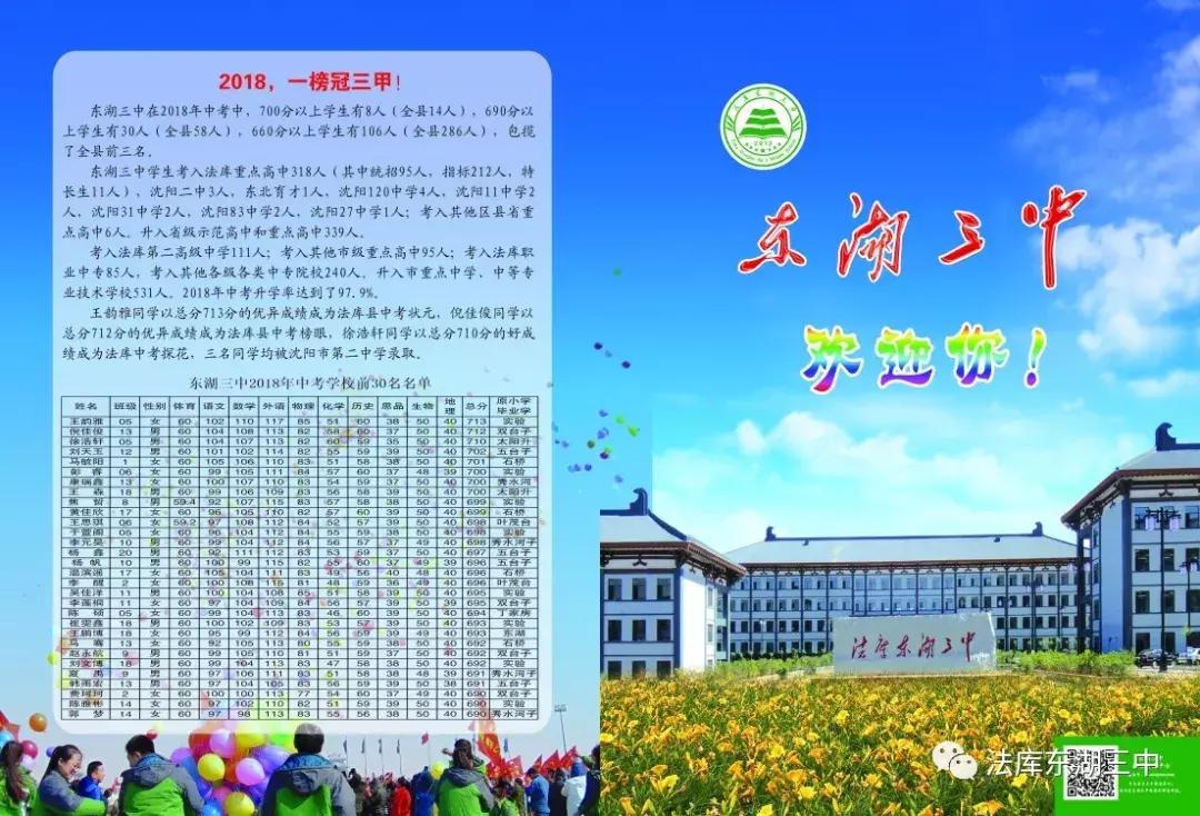 法库县东湖小学六年四班,法库县东湖第三中学2021