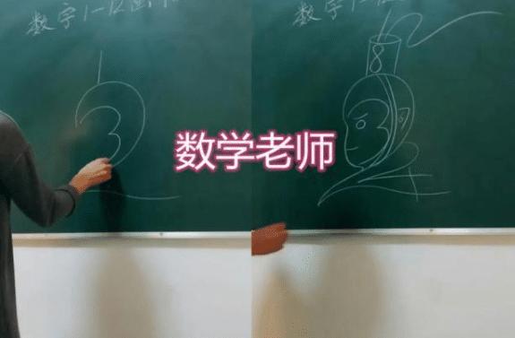 数学老师上课的儿童画,数学老师上课绘画作品