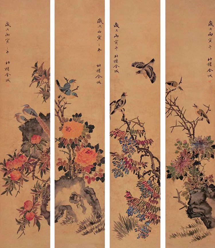 他45岁之前以临摹为主，46岁后创作即达高峰