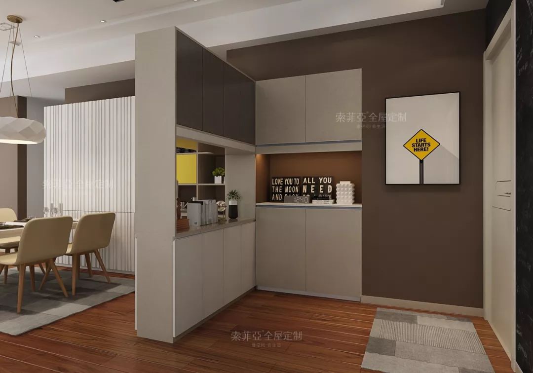 大门正对餐厅隔断效果图,客厅餐厅电视墙隔断效果图大全