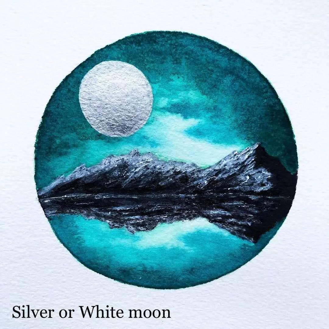 一二三年级女孩用水彩笔画星空,如何用水彩颜料画星空和海的渐变