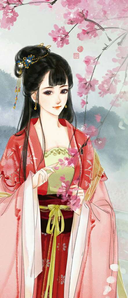 手绘古装美人华丽惊艳,唯美古装美女手绘