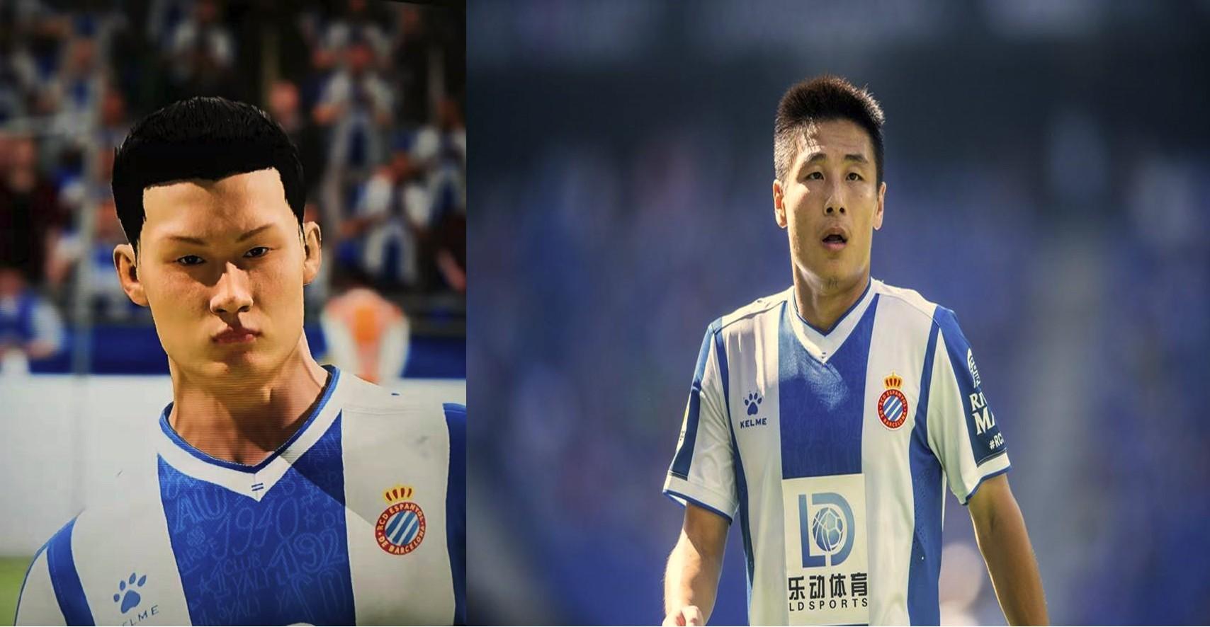 武磊玩fifa足球世界,fifa22武磊脸型