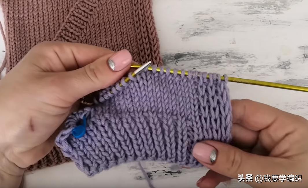 从下往上织暗口袋怎样编织,织口袋的教程