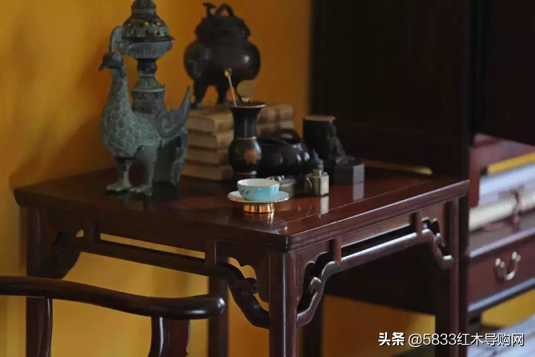 高罗锅枨明式方桌,黑檀罗锅枨四方桌