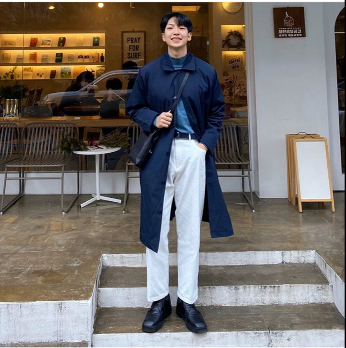 风衣穿搭法韩国,风衣穿法韩国