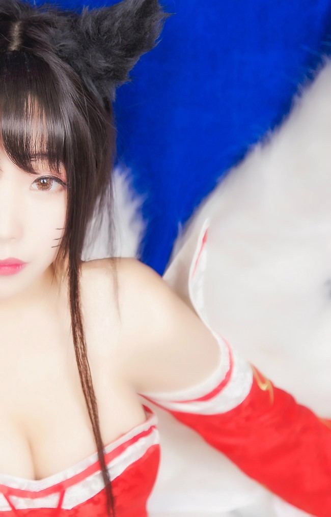 英雄联盟紫色阿狸cos,游戏英雄联盟九尾妖狐阿狸cosplay