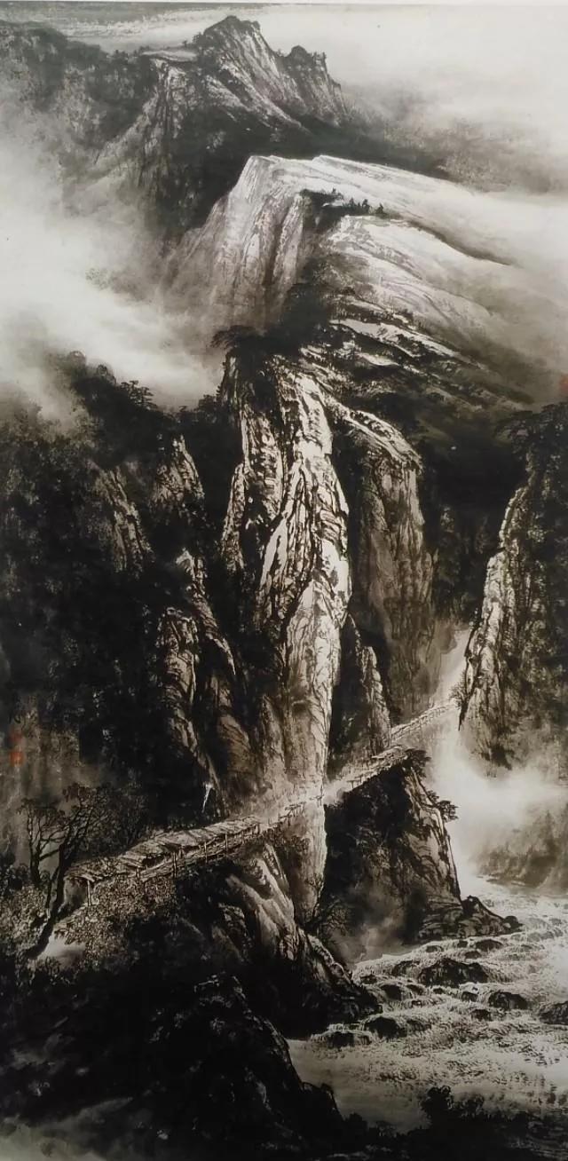 曾刚国画山水技法4,曾刚雪景国画山水画图片