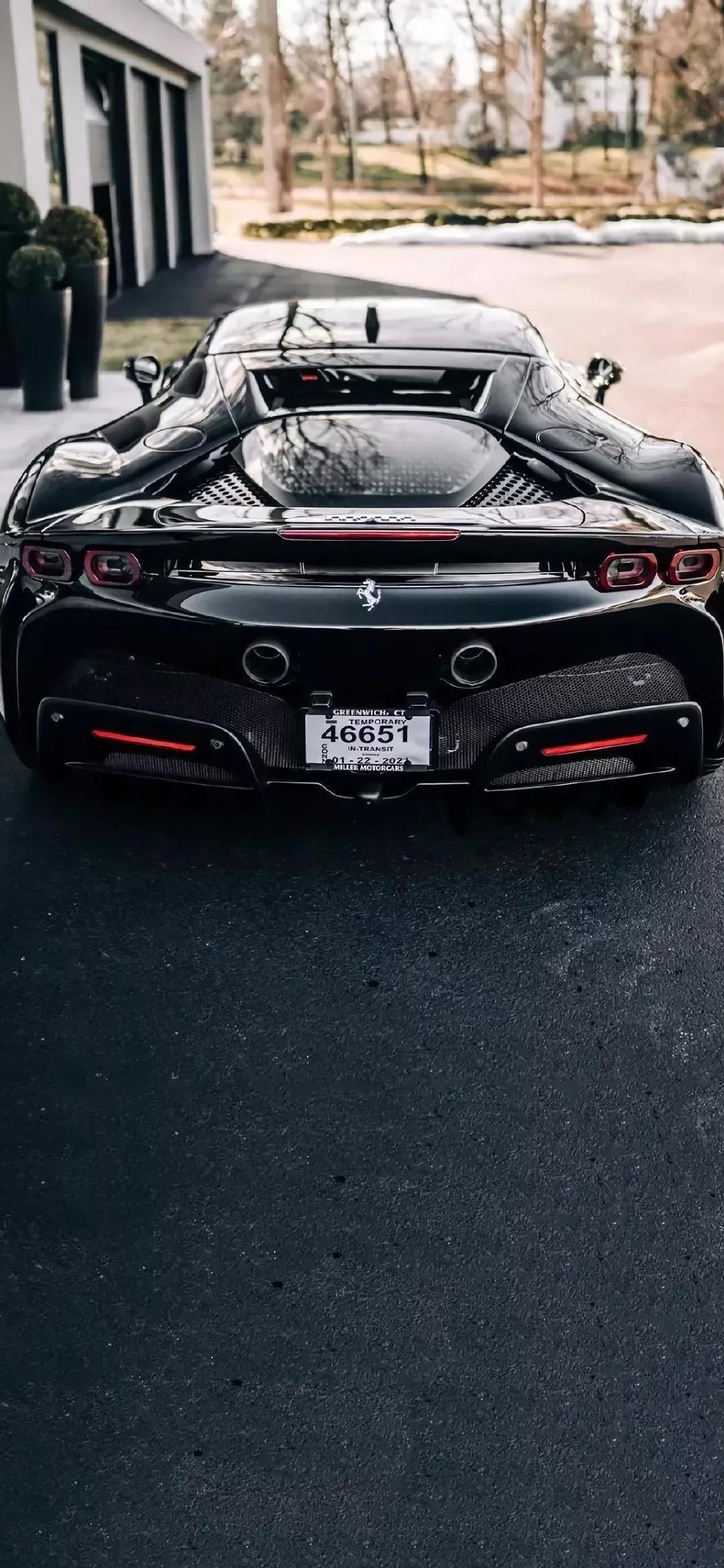 法拉利黑色壁纸,手机壁纸法拉利