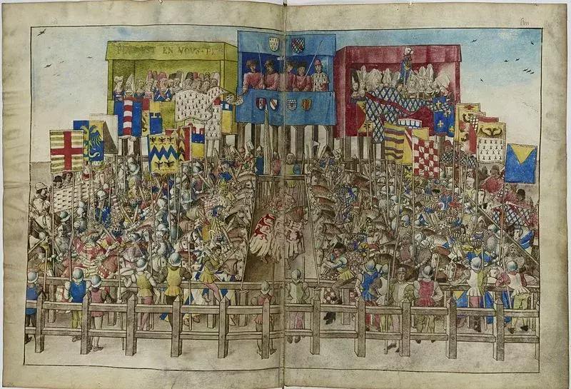 中世纪马背长矛对决视频,中世纪骑马决斗名场面