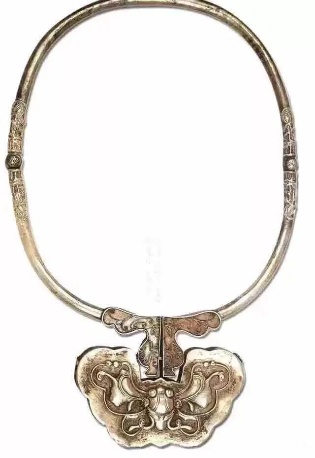 古代双寿长命锁,古人颈饰长命锁