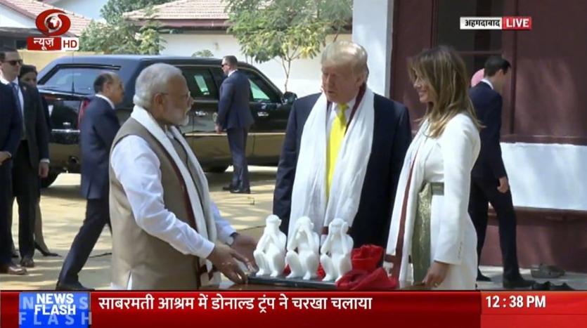 莫迪送特朗普三个猴子图片,莫迪发文祝福特朗普