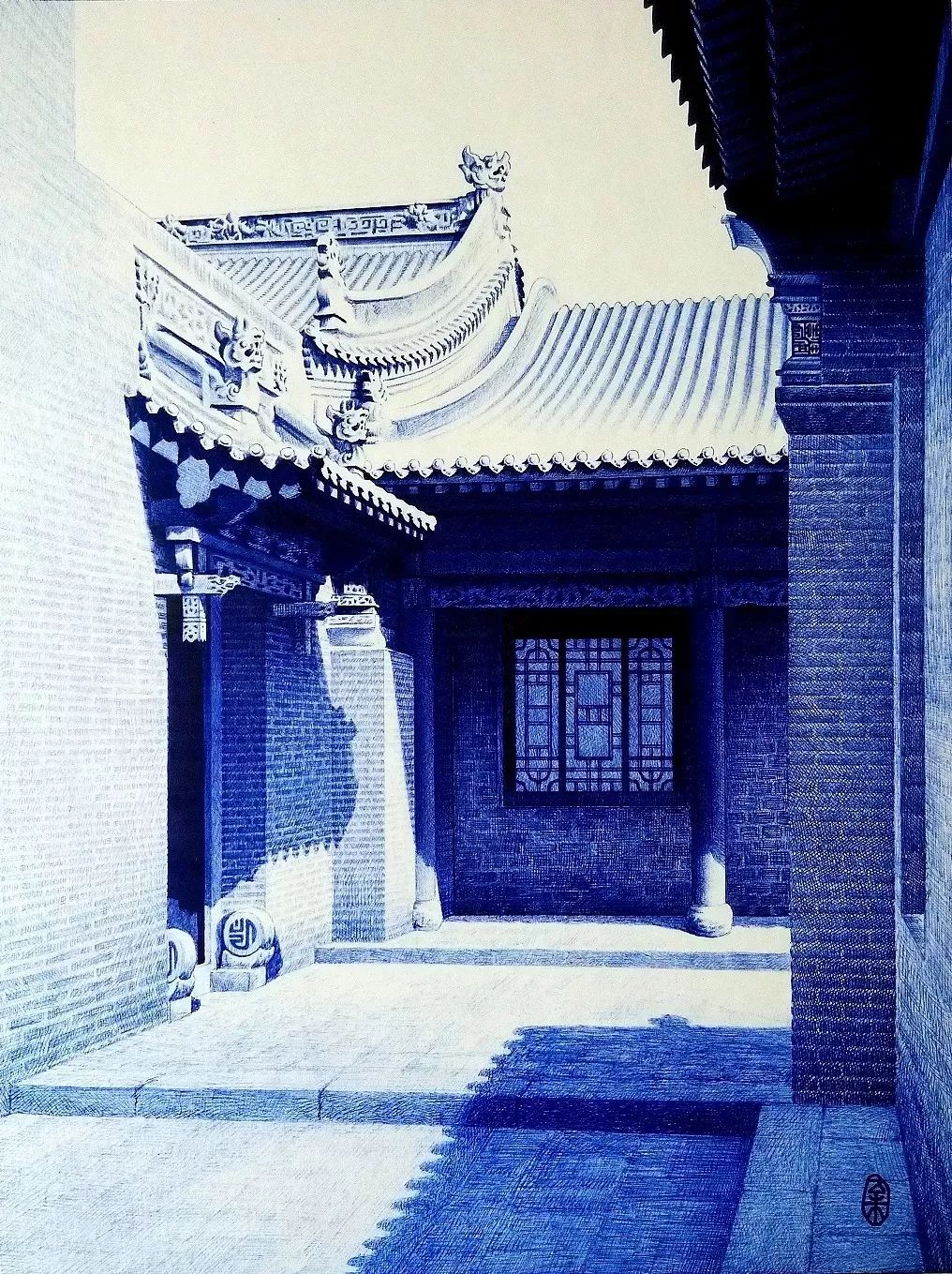 新一代中国钢笔画领军人物,极品五大钢笔画简直美爆