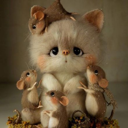 羊毛毡玩偶自制,手工制作羊毛毡玩偶