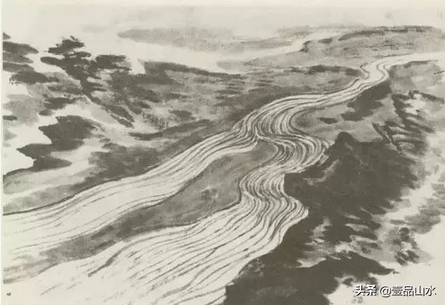 国画山水的水的画法,国画水的画法视频教程