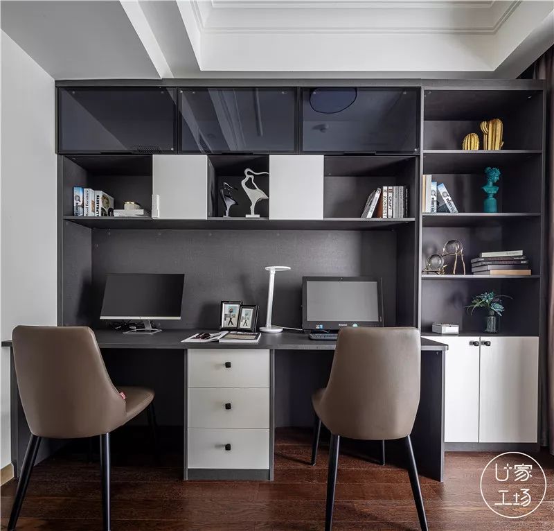 11平方米书房设计现代轻奢风格,100个绝美书房设计图片