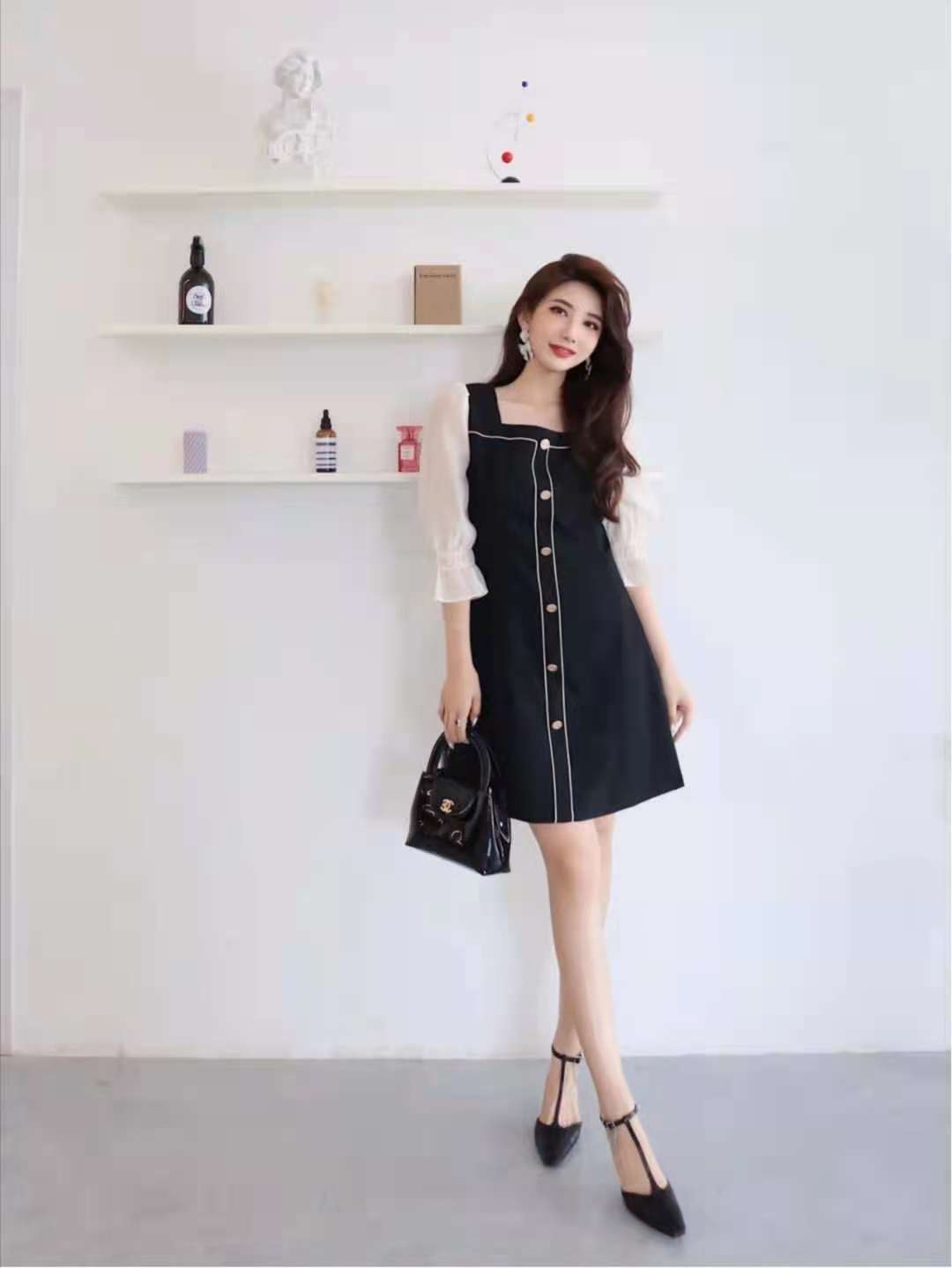 短款羽绒服搭配连衣裙好看吗,短款旗袍连衣裙搭配半身纱裙