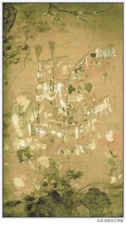 中国十大传世名画之五牛图赏析,五牛图唐韩滉纯银纪念币2009