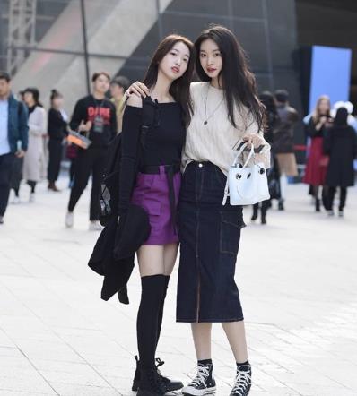 中韩穿搭时装秀,首尔时装周韩国明星