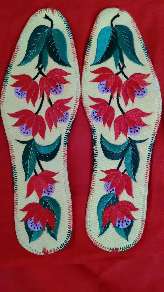 纯手工刺绣鞋垫都是什么图案,45款传统刺绣鞋垫