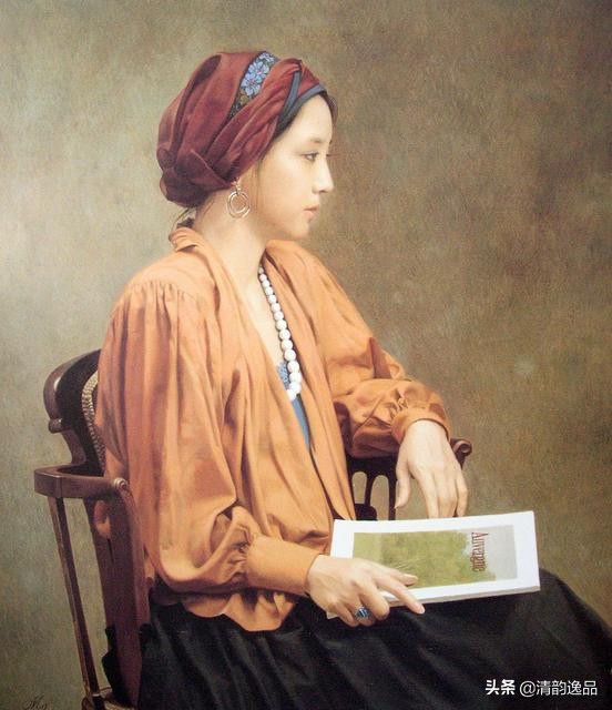 日本画家森本草介超写实油画人物,日本画家森本草介