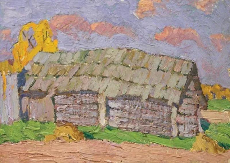 油画色彩风景,简单的风景画作