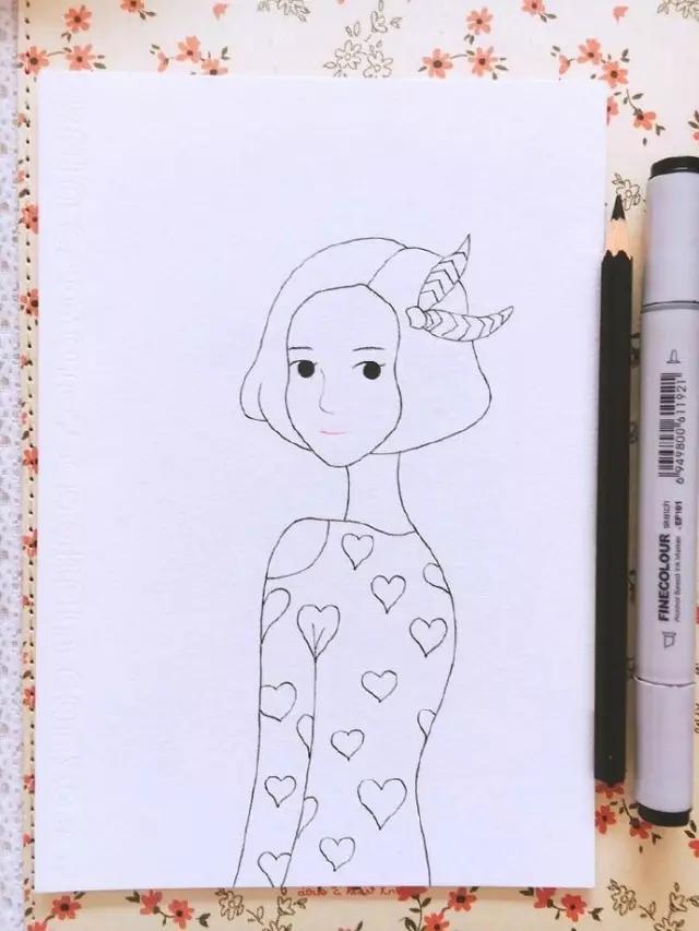 手绘头发涂色教程马克笔,touch马克笔80色手绘教程