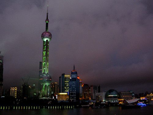 上海外滩风景东方明珠塔,上海东方明珠地标