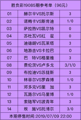 胜负彩19004期欧洲,胜负彩22017期推荐欧冠欧联杯赛事