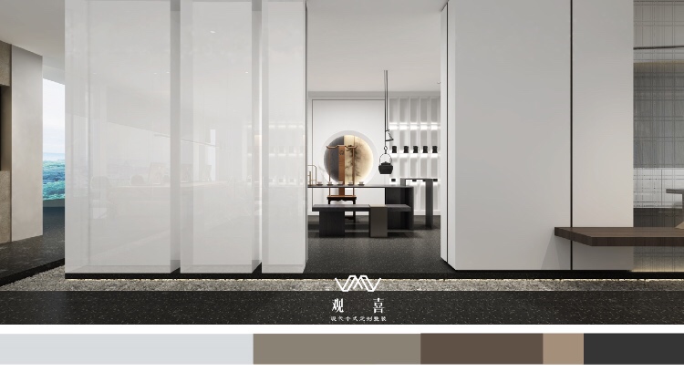 现代东方的极简碰撞，构建300m²办公会所