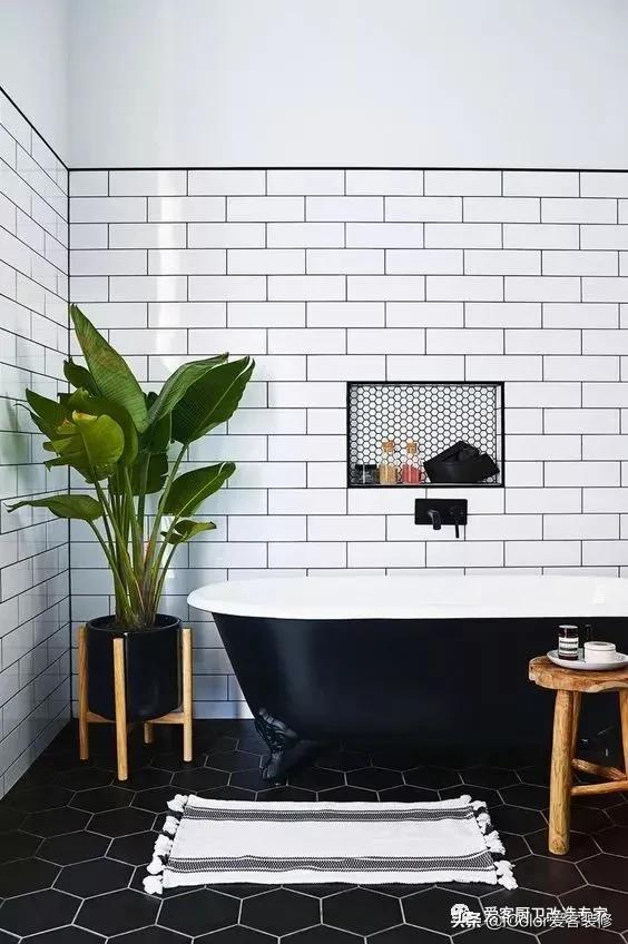 北欧风卫生间墙砖地砖,现代法式风的卫生间地砖