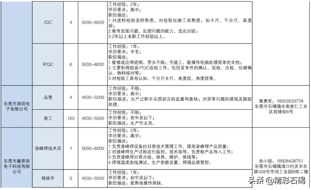 东莞石碣镇招聘编外人员15名,2020石碣政府招聘人员