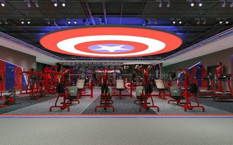 合肥140平健身房装修设计风格,合肥健身房设计方案效果图