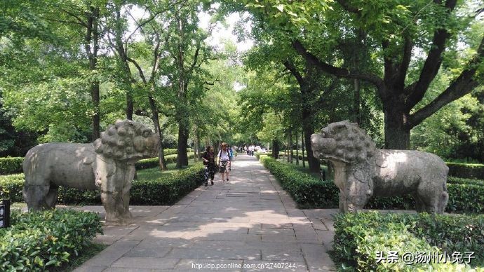 明孝陵石像生在哪里,明孝陵神道石像新旧照片对比
