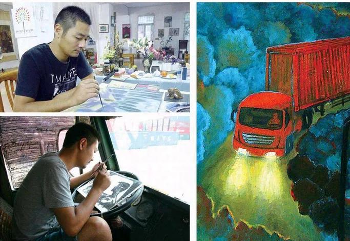 一个大卡车司机不务正业画画，被老婆骂了十年，司机成了画家
