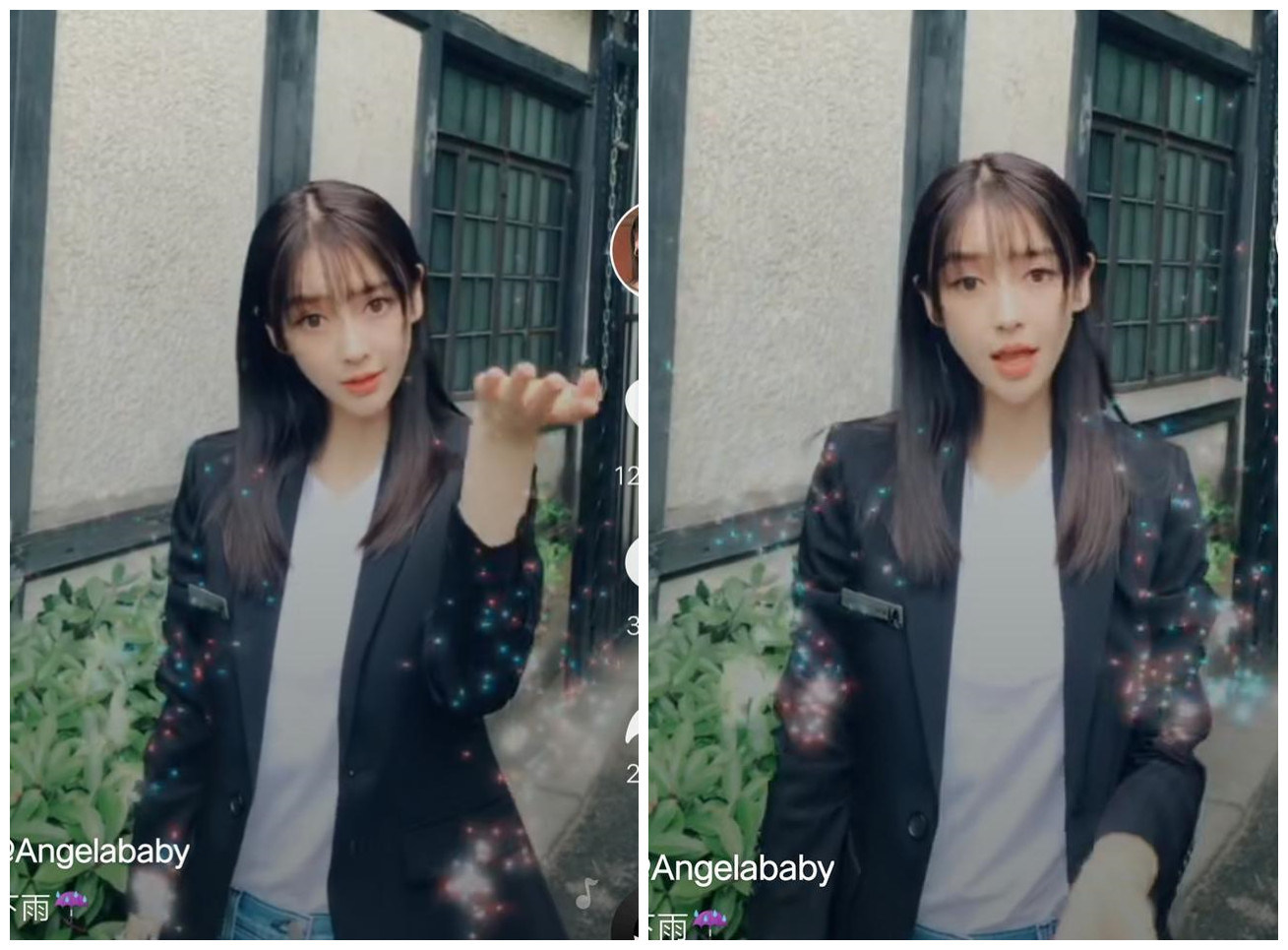 被美颜滤镜坑惨!baby和闺蜜合影全变网红脸,脸型五官如复制黏贴