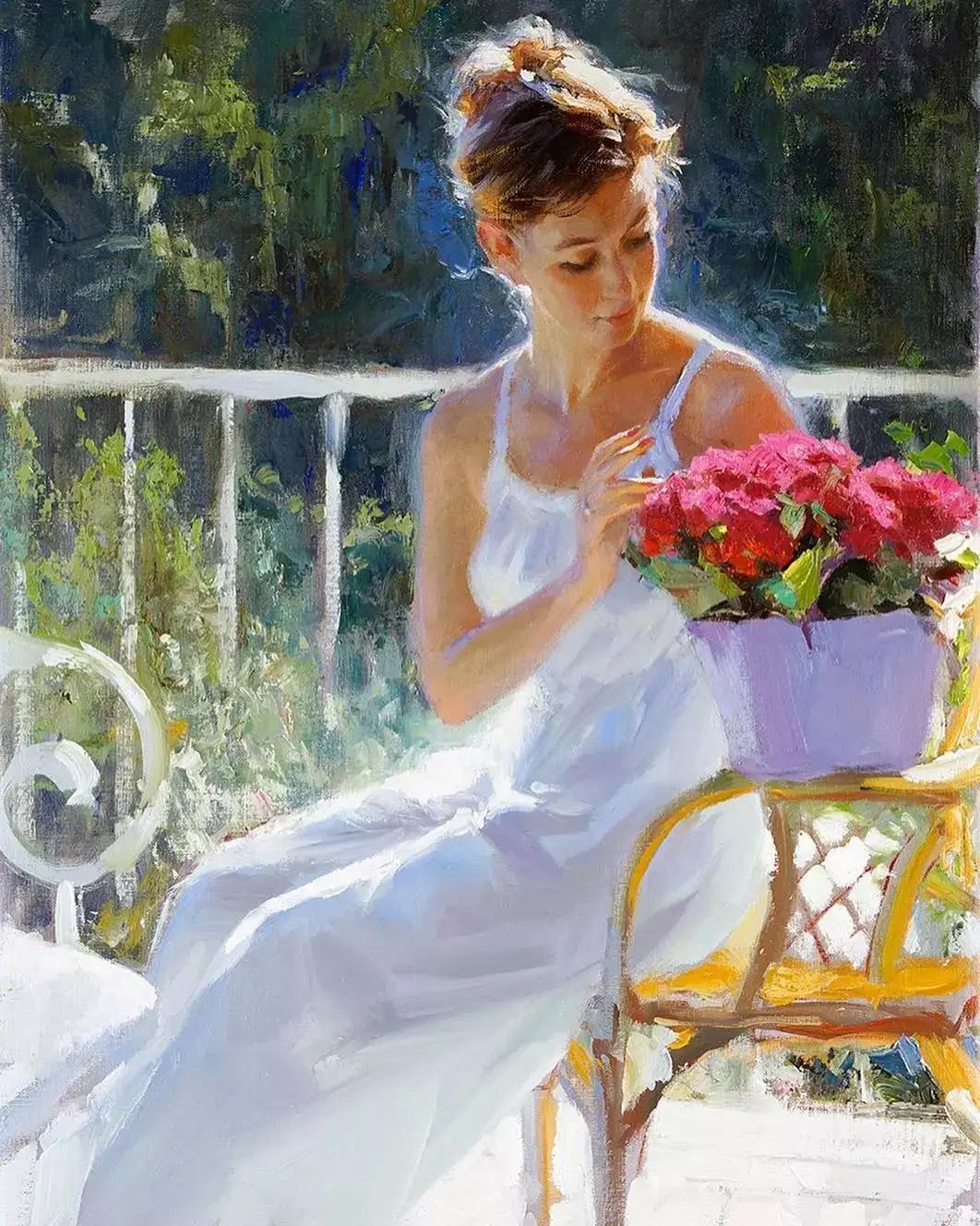 俄罗斯油画艺术人物写真,俄罗斯著名油画笔下的阳光少女