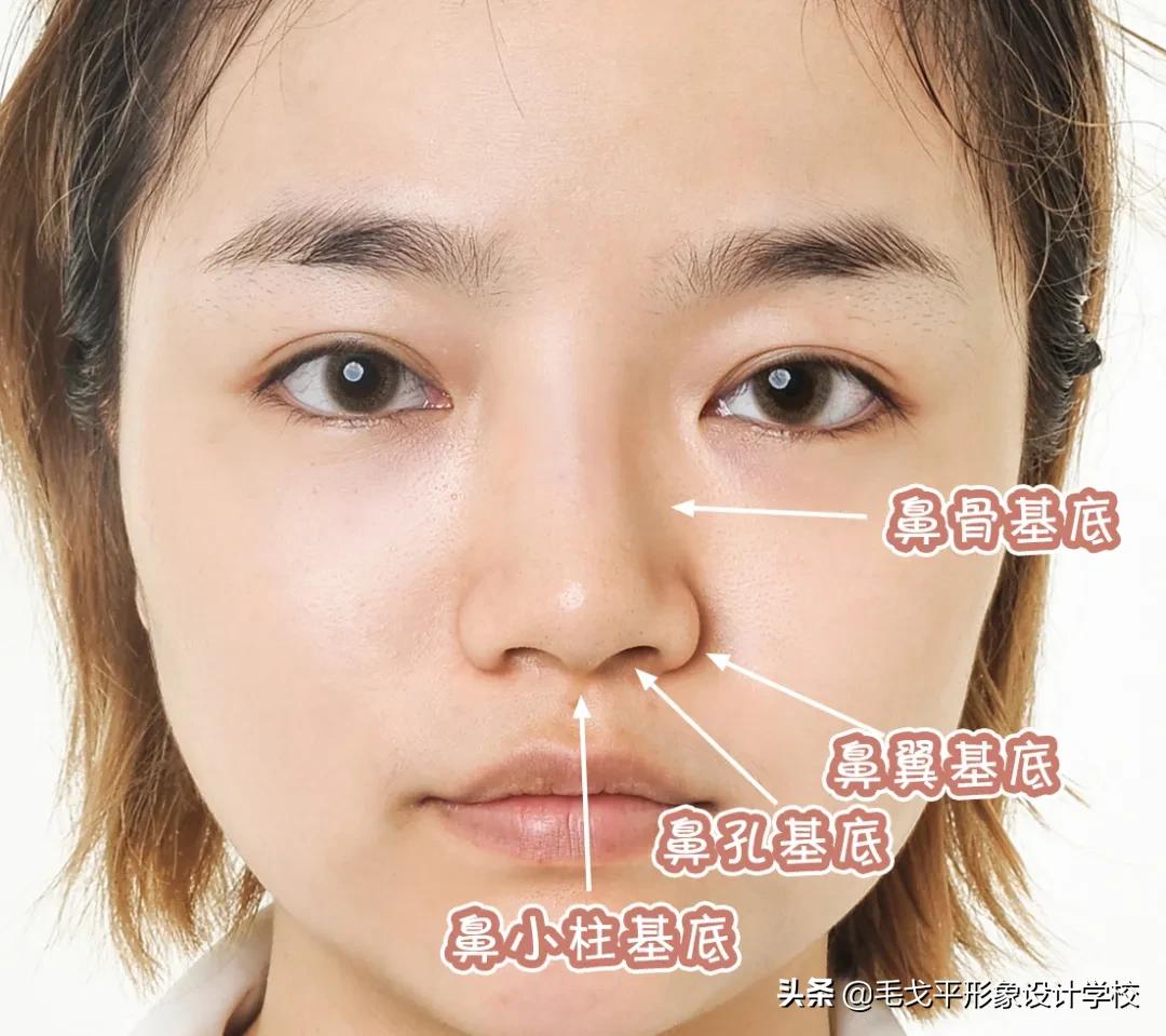 鼻基底凹陷鼻子怎么修容,鼻影修容保姆级教程