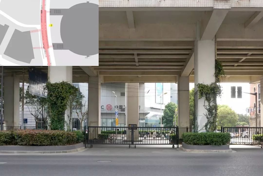 上海申花新主场改建过程,桥下空间利用方案