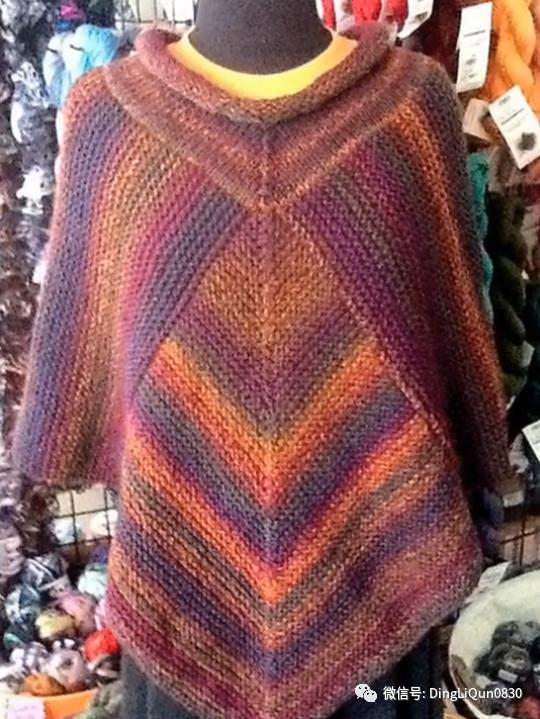 斗篷披肩钩花图样,针织披肩花样图片大全