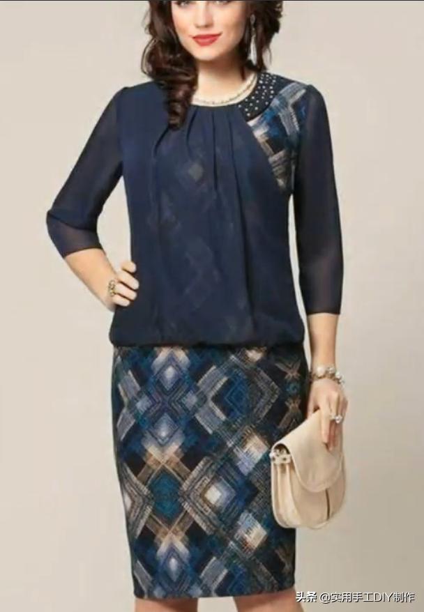 布艺背心套裙,妈妈装40-50岁洋气时髦新款套裙