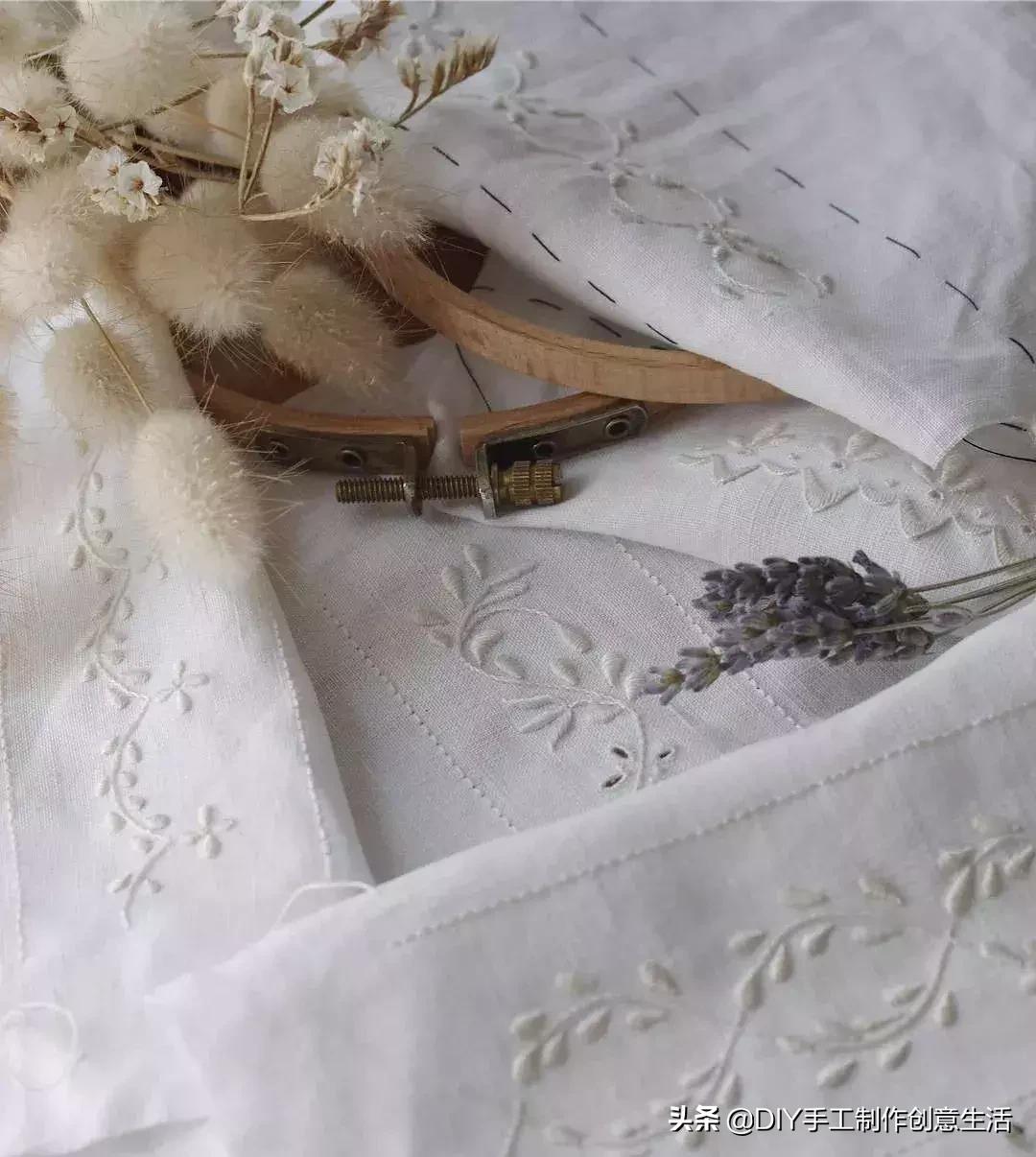 白线的刺绣,白线刺绣针法