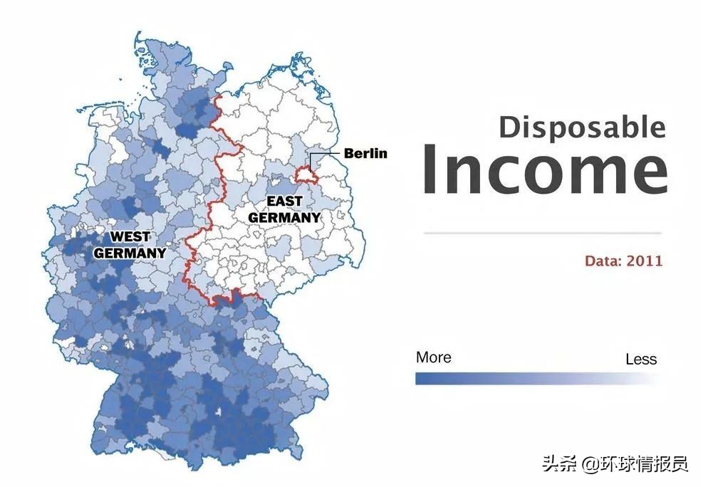 为什么德国内陆比沿海发达,德国东部和西部的差距